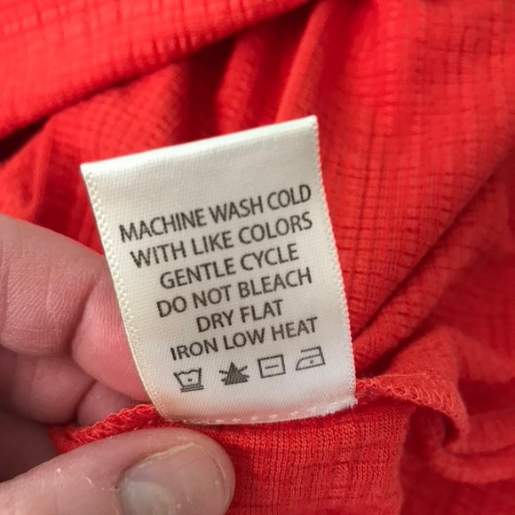 Max Studio Blouse 1X Orange Red Tank Top Crochet Flowy Pleated V Neck Sleeveless - Picture 9 of 10